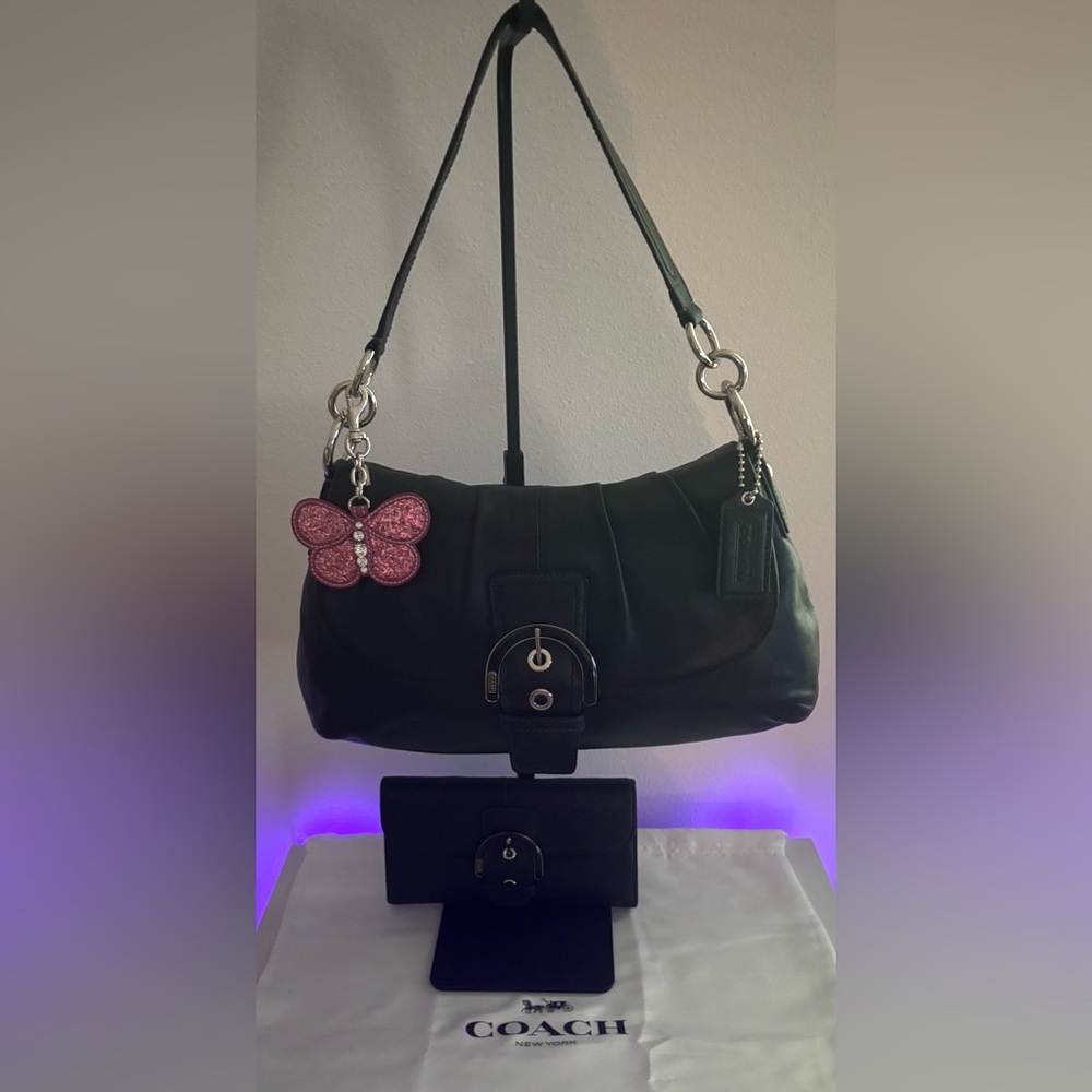 **SOLD**Coach 1941 SoHo Shoulder Bag and Wallet Black Leather
